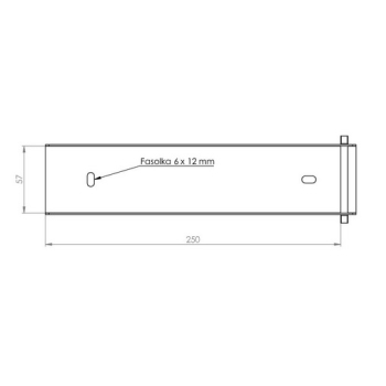 Ceownik łącznik uchwyt do podmurówki 55x250 czarny
