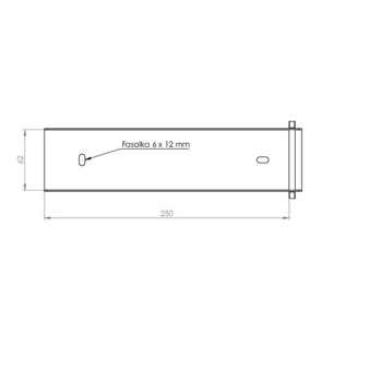 Ceownik łącznik uchwyt do podmurówki 60x250 zielony