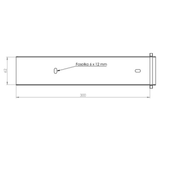 Ceownik łącznik uchwyt do podmurówki 60x300 czarny