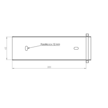 Ceownik łącznik uchwyt do podmurówki 60x200 czarny