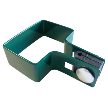 Obejma ogrodzeniowa słupka początkowa końcowa do paneli 60x40 zielona