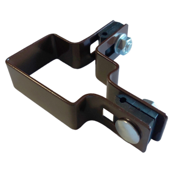 Obejma ogrodzeniowa słupka narożna do paneli 60x40 brązowa