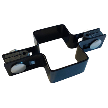 Obejma ogrodzeniowa słupka pośrednia do paneli 60x40 czarna RAL 9005