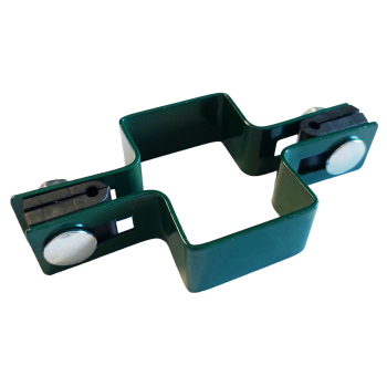 Obejma ogrodzeniowa słupka pośrednia do paneli 60x40 zielona RAL 6005