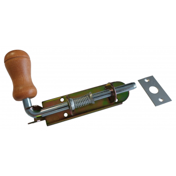 Zasuwka 120mm ze sprężyną wąska ocynk