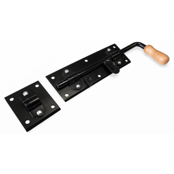 Zasuwa ryglowa malowana z drewnianą rączką