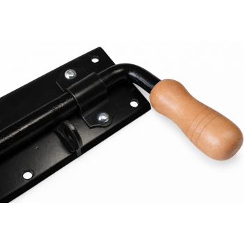 Zasuwa ryglowa malowana z drewnianą rączką