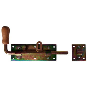 Zasuwa ryglowa ocynkowana z drewnianą rączką