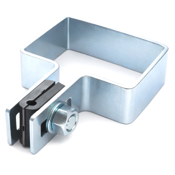 Obejma ogrodzeniowa słupka początkowa końcowa do paneli 60x40 ocynk galwaniczny