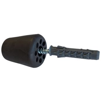 Odbojnik garażowy gumowy ogranicznik z wkrętem duży BRĄZ