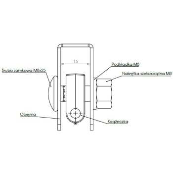 Obejma uniwersalna poszerzana uchwyt złączka do paneli Zielona